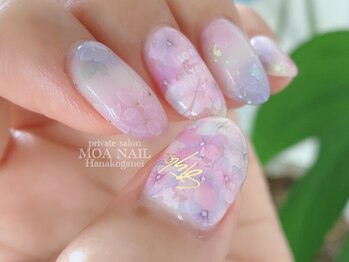 モア ネイル(MOA NAIL)/紫陽花ネイル
