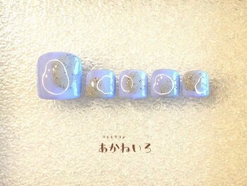 ネイルサロン あかねいろ/春夏フット ニュアンス ブルー