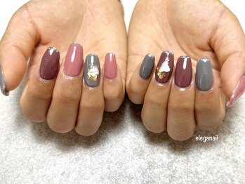 エレガネイル(elega nail)/ちぐはぐネイル