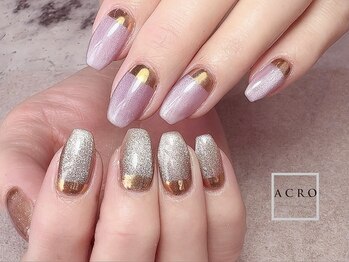 アクロネイル アンド アイ(ACRO NAIL&EYE)/マグネット×ミラーネイル