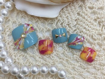 アンティム(Intime)/FOOTリボンニュアンスネイル