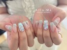 水色ネイル(staff:mai)