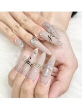 クロム×イニシャルネイル