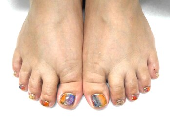 ザネイルズ(The Nails)/タイダイ　フットネイル