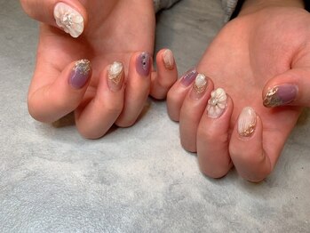 エンジェリック カラーズ(Angelic colors)/ぷっくりフラワーネイルh