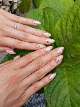 アモ(amo.)/ニュアンスネイル大理石風ネイル