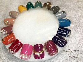 フットジェルネイルアート2本