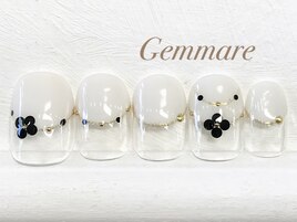 小花フレンチネイル