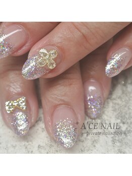 エースネイル(Ace nail)/ジルコニアパーツでキラキラに!