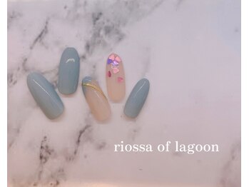 リオッサ オブ ラグーン(RIOSSA of Lagoon)/ツイードネイル×ハートネイル