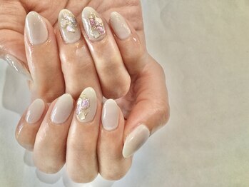 フリースタイル(Free Style)/☆くすみカラーのシェルネイル☆