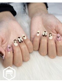 バレンタインネイル