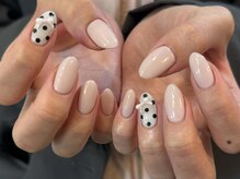 アイネイルズ 天神今泉店(I-nails)/【yoko】ドットリボンピンク