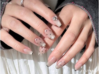 ネイルサロン ファストネイル プライムツリー赤池店(FASTNAIL)/ちゅるマグネット×ドットネイル