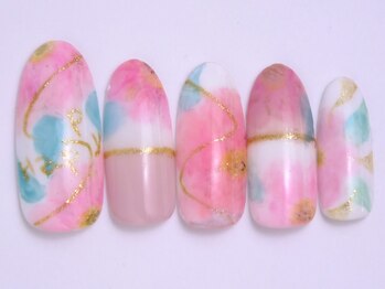 ネイリックス 栄ガスビル(NAILX)/ふんわりフラワーネイル