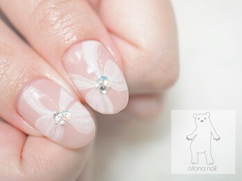 オトナネイル(otona nail)/水彩シフォンリボンネイル