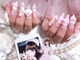 ビッグリボンネイル　スカルプ