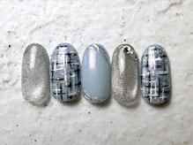 アヤ(AYA)/ブルーツイードネイル