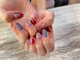 カラフルニュアンスネイル
