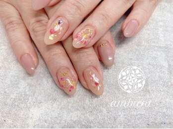 ネイルスタジオ アンビエント 表町店(Nail Studio ambient)/押し花ネイル