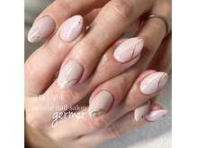 ジェルメ(germer)/ベージュに繊細ミラーライン！