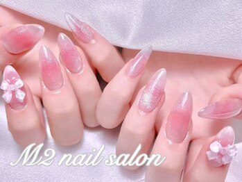 エムズ ネイルサロン(M2)/チークマグネットリボンネイル