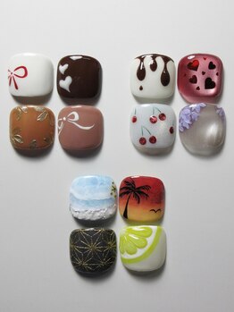 アートネイル/フット親指デザイン