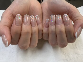 アバネイル 名駅店(AVA NAIL)/キラキラ細フレンチ