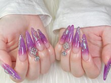 エムネイル(M-Nail)/★パープル×氷ネイル★