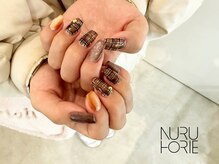 ヌル ネイル 堀江(NURU NAIL HORIE)/Autumnチェックニュアンス