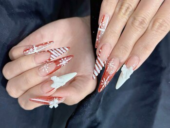 ネイルズバー 新宿店(Nails Bar)/クリスマスロングネイル