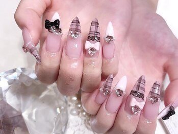 チェックネイル　スカルプ