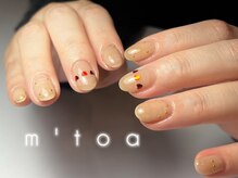 ムートア(m'toa)/ワンカラー＋スタッズ