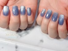 モアニ ヒロオ 渋谷店(MOANI Hiroo)/爽やかブルーでマグネットネイル