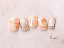 アイネイルズ 横浜EAST店(I-nails)/パールリボンネイル