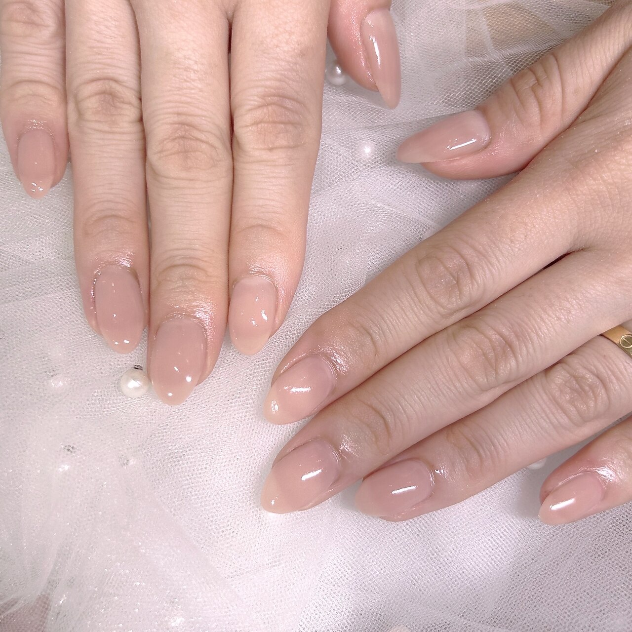 《パラジェル＆ケア込》色変えOK＊ ちゅるんワンカラーorラメグラ 