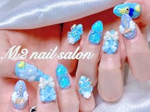 エムズ ネイルサロン(M2)/ブルーゴデゴデ推しネイル