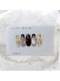 バレンタインネイル