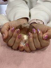 チェリーブロッサム(A CHERRY BLOSSOM)/ピンクオーロラミラーネイル