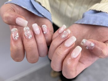 ★ホワイトシルバーネイル★