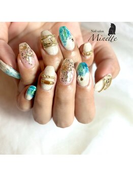 【フルアート】夏満喫ネイル