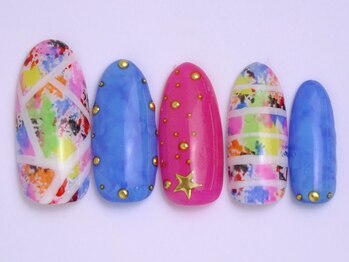 ネイリックス 栄ガスビル(NAILX)/柄×柄ネイル！！