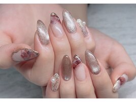 インクアート大理石ネイル