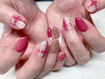 コーシェリ(koselig)/チェックネイル