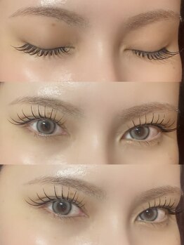 ベベ(bebe)の写真/【自然に盛れる目元へ】まつ毛パーマ+まつ毛エクステの組み合わせ技術"アンドヘルシー"で下がりまつげ解消!