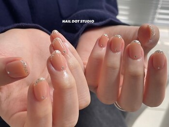 ネイルドットスタジオ 堺筋本町(NAIL DOT STUDIO)/ラメフレンチ