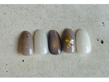 ネイルサロン エムズ(Nail Salon M's)/シェルとマグネットでゴージャス