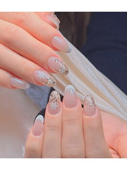 ジュジュネイルサロン 渋谷(JUJU NAIL SALON)/雪の花アート