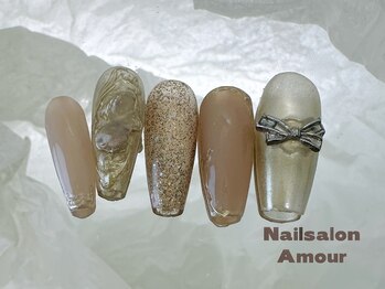 アムールユシマテン 上野湯島店(Amour)/キラキラ秋のネイルコース¥7980