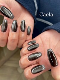 ブラック マグネットネイル